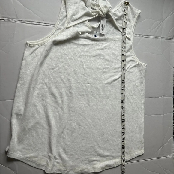 Old Navy Tank Top, Linen Blend open back tie Medium - Picture 6 of 6
